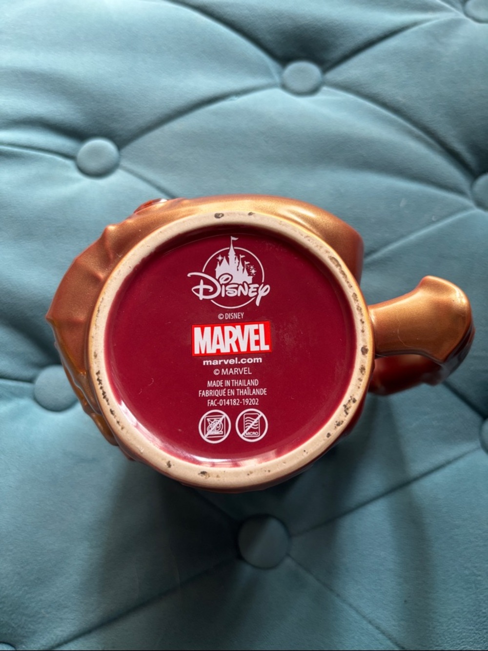Disney Marvel Avengers Copper-Tone Gauntlet Mug with Multicolor Gem Accents - Picture 2 of 3